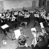 Ted Allison conducting in the Old Scout Hut, Kitchener Road, Amesbury.